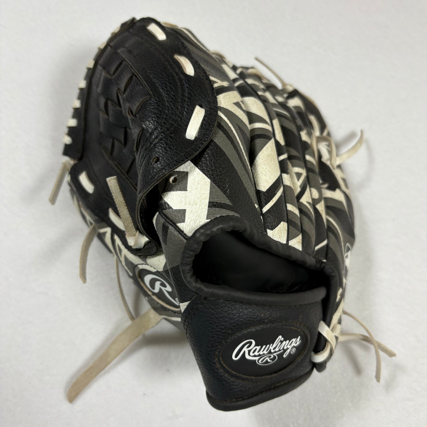 Rawlings Youth Baseball Glove 10.5" REM105 Basket Web Black White Camo Left Hand