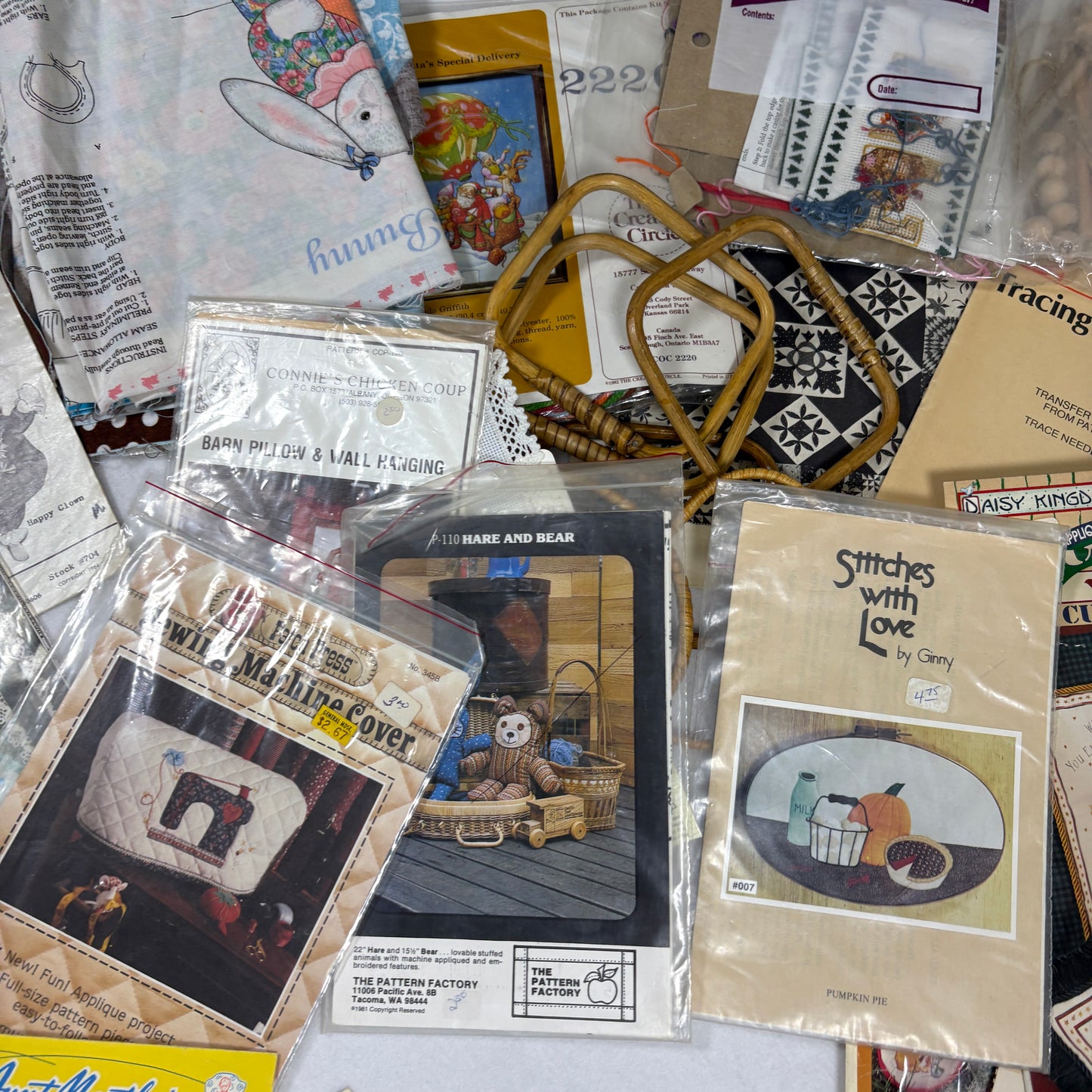 Vintage Sewing Craft Pattern Lot 25+ Embroidery Applique Quilt Cross Stitch Doll