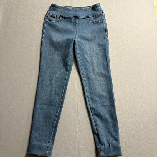 DG Pull On Skinny Jeans Light Wash Stretch Denim 1X Fits Like 28X29 Blue
