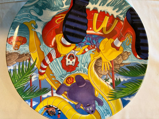 Vintage McDonald’s Plastic Plate Water Slide Ronald Grimace Hamburglar 1990s Kids