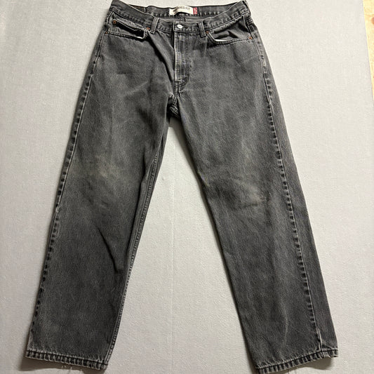 Levi's 550 Relaxed Fit Jeans 36x32 Fits Like 33X30 Gray Black Vintage Y2K