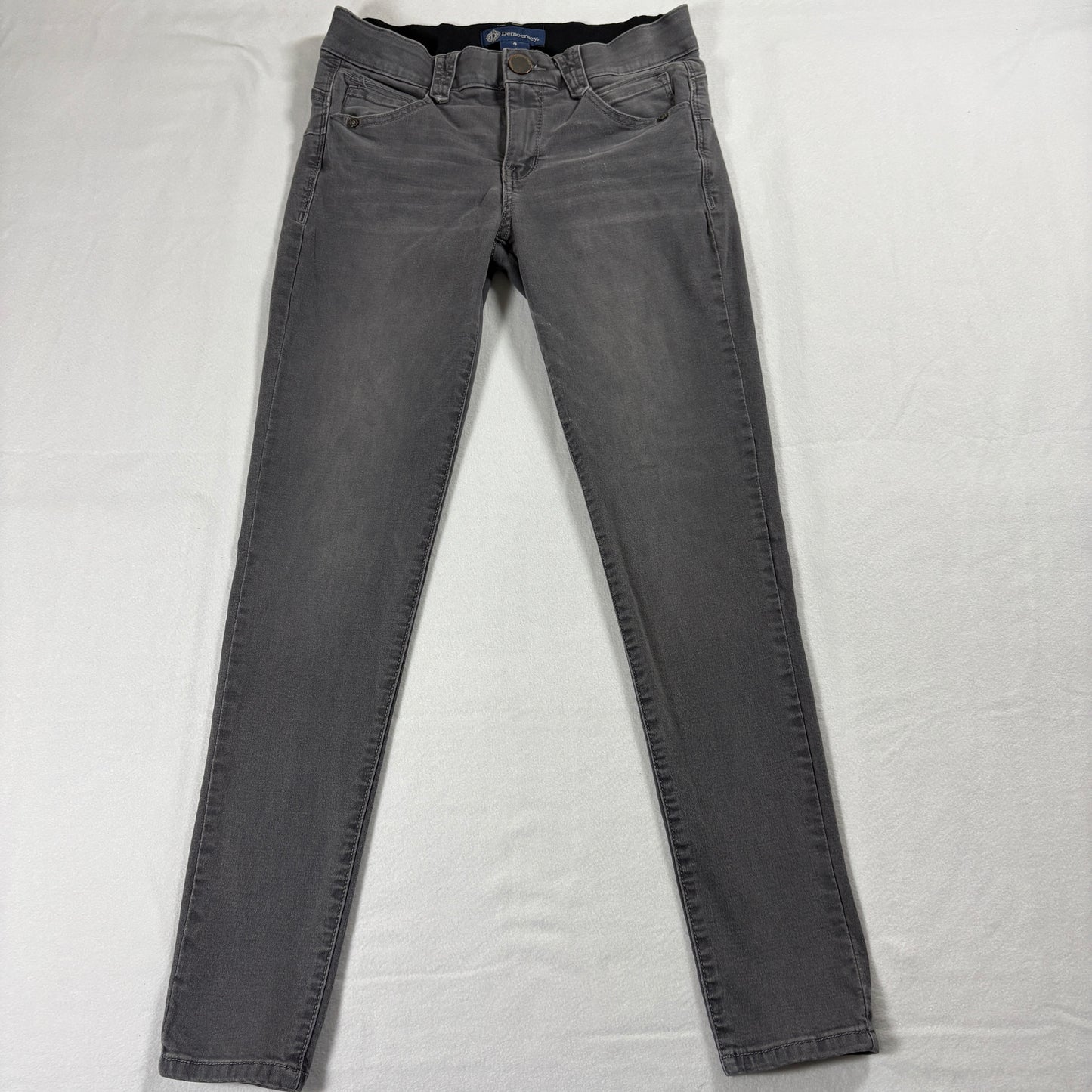 Democracy Jeans Womens 4 Grey Skinny Absolution Stretch Mid Rise Flattering Fit