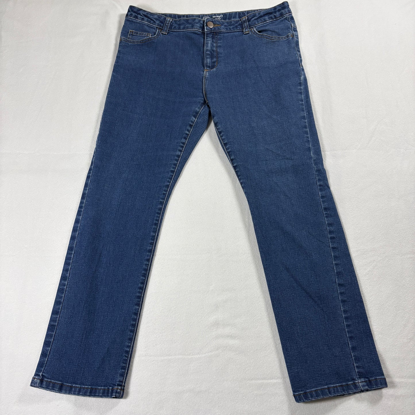 Wonder Nation Jeans Girls 16 Plus Blue Straight Leg Stretch Denim Youth Pants