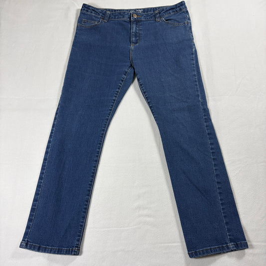 Wonder Nation Jeans Girls 16 Plus Blue Straight Leg Stretch Denim Youth Pants