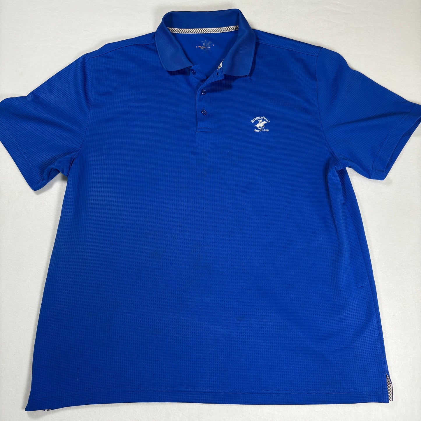 Royal Blue Mens Golf Polo Shirt XL Embroidered Sports Club Short Sleeve Casual