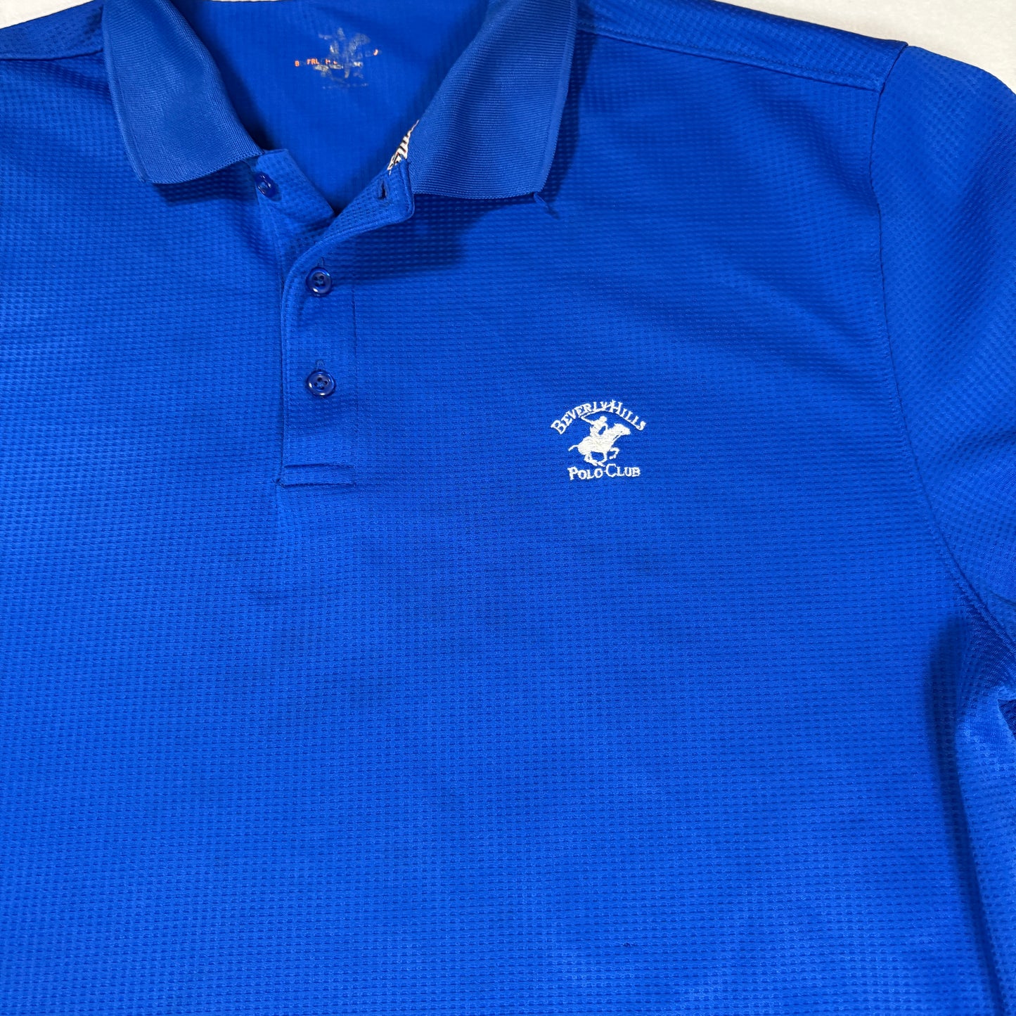 Royal Blue Mens Golf Polo Shirt XL Embroidered Sports Club Short Sleeve Casual