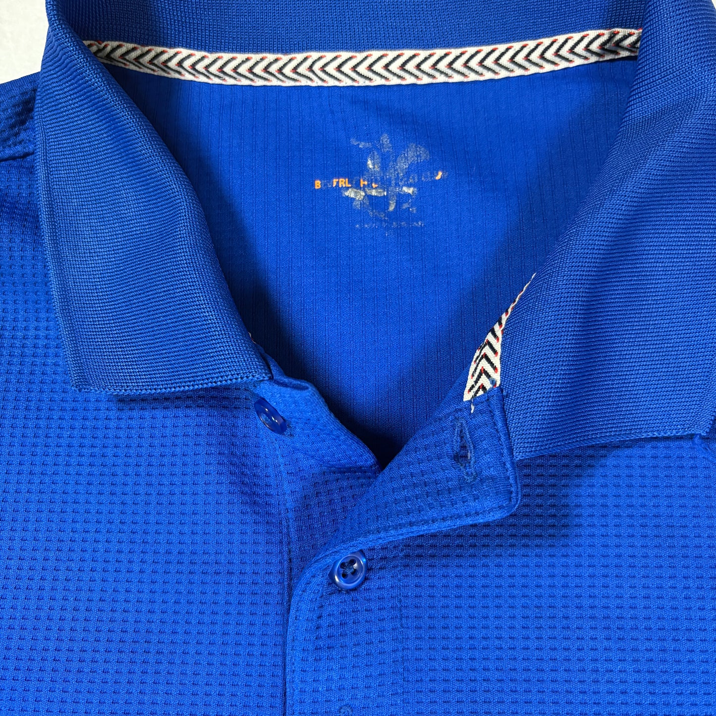 Royal Blue Mens Golf Polo Shirt XL Embroidered Sports Club Short Sleeve Casual