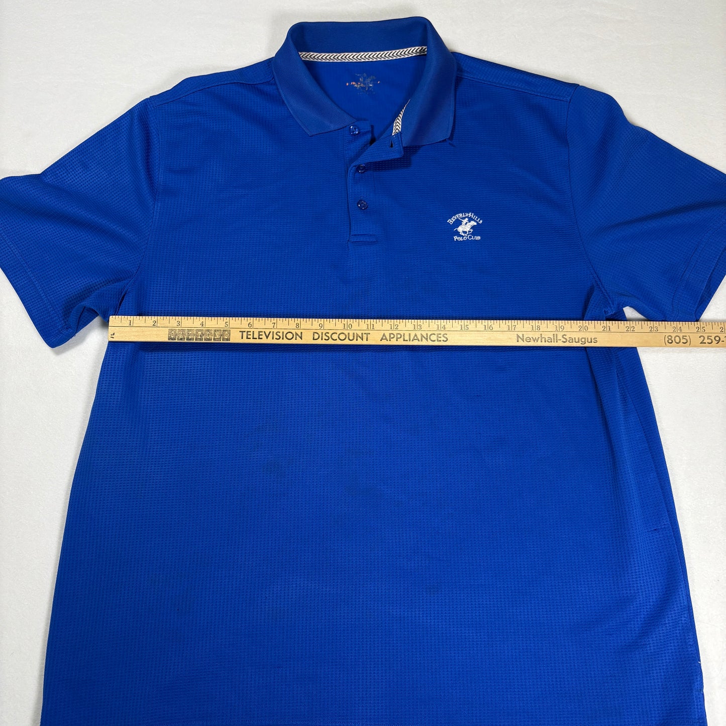 Royal Blue Mens Golf Polo Shirt XL Embroidered Sports Club Short Sleeve Casual