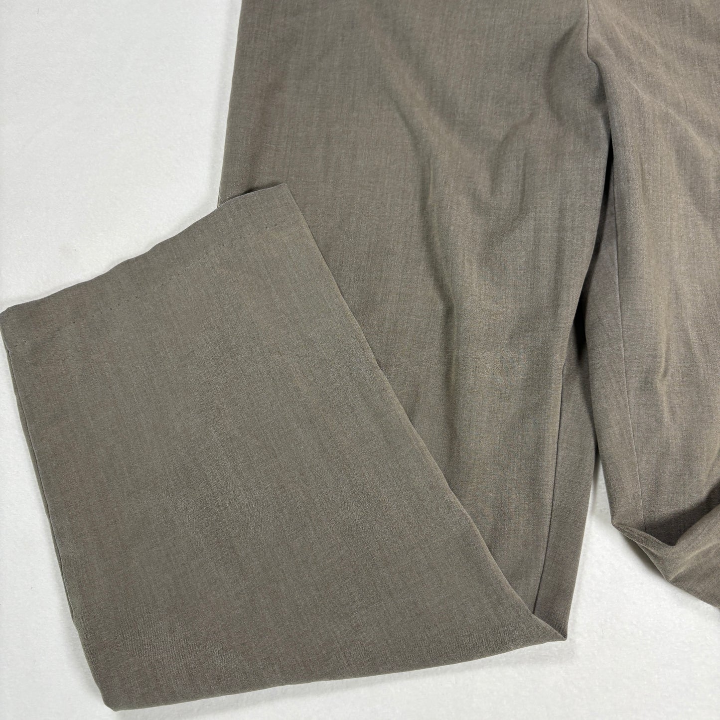 Briggs New York Womens Pants 16 Brown Plus Size Stretch Pull On Dress Slacks