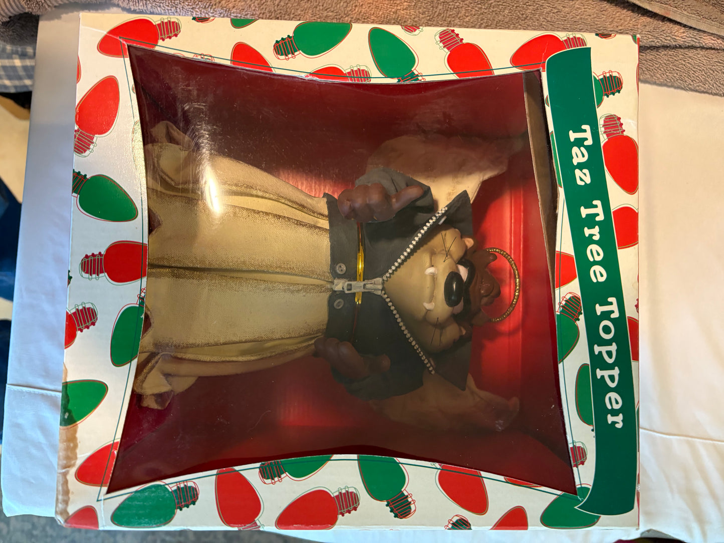 Vintage Taz Tree Topper Looney Tunes Christmas Angel Warner Bros in Box Rare