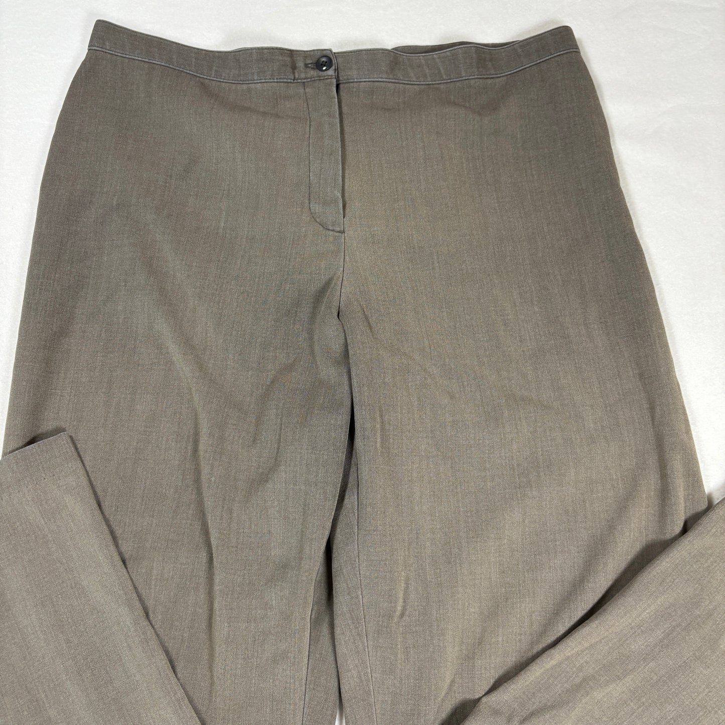 Briggs New York Womens Pants 16 Brown Plus Size Stretch Pull On Dress Slacks