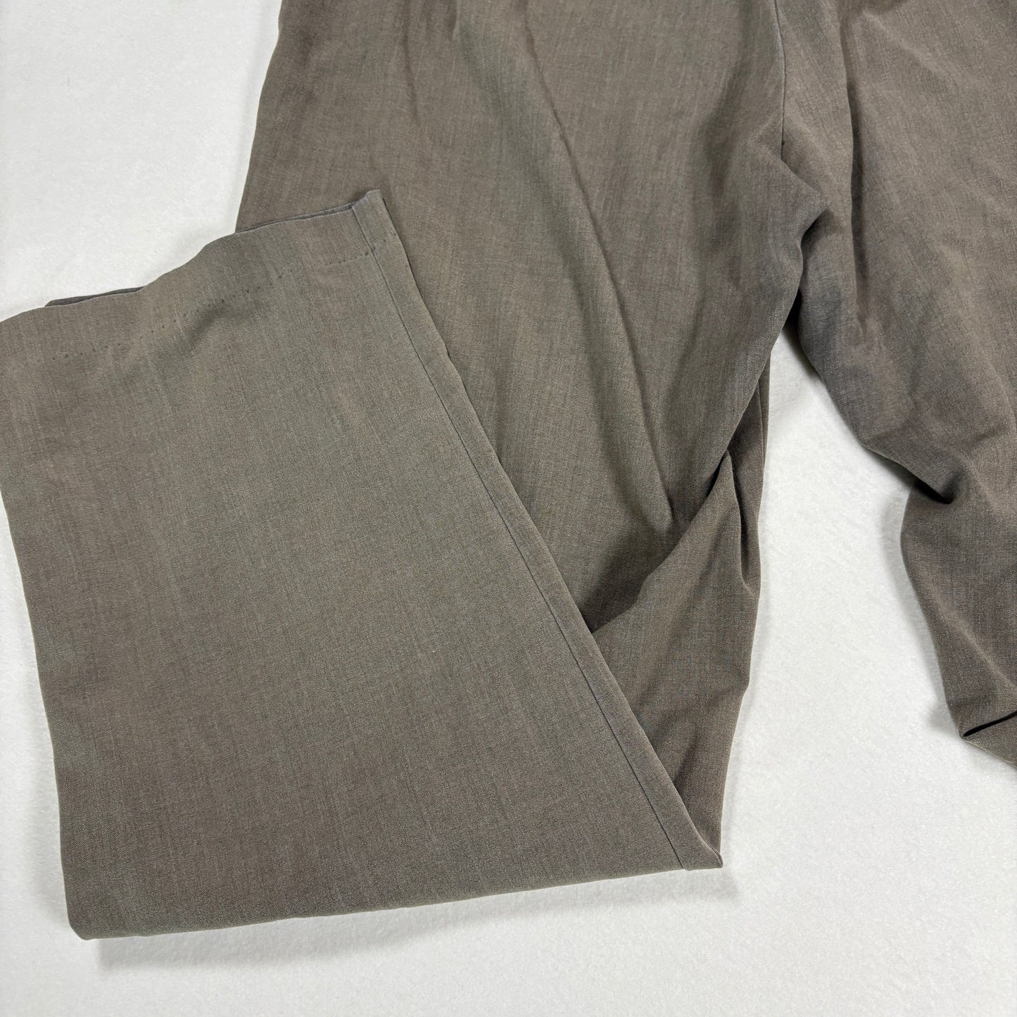 Briggs New York Womens Pants 16 Brown Plus Size Stretch Pull On Dress Slacks