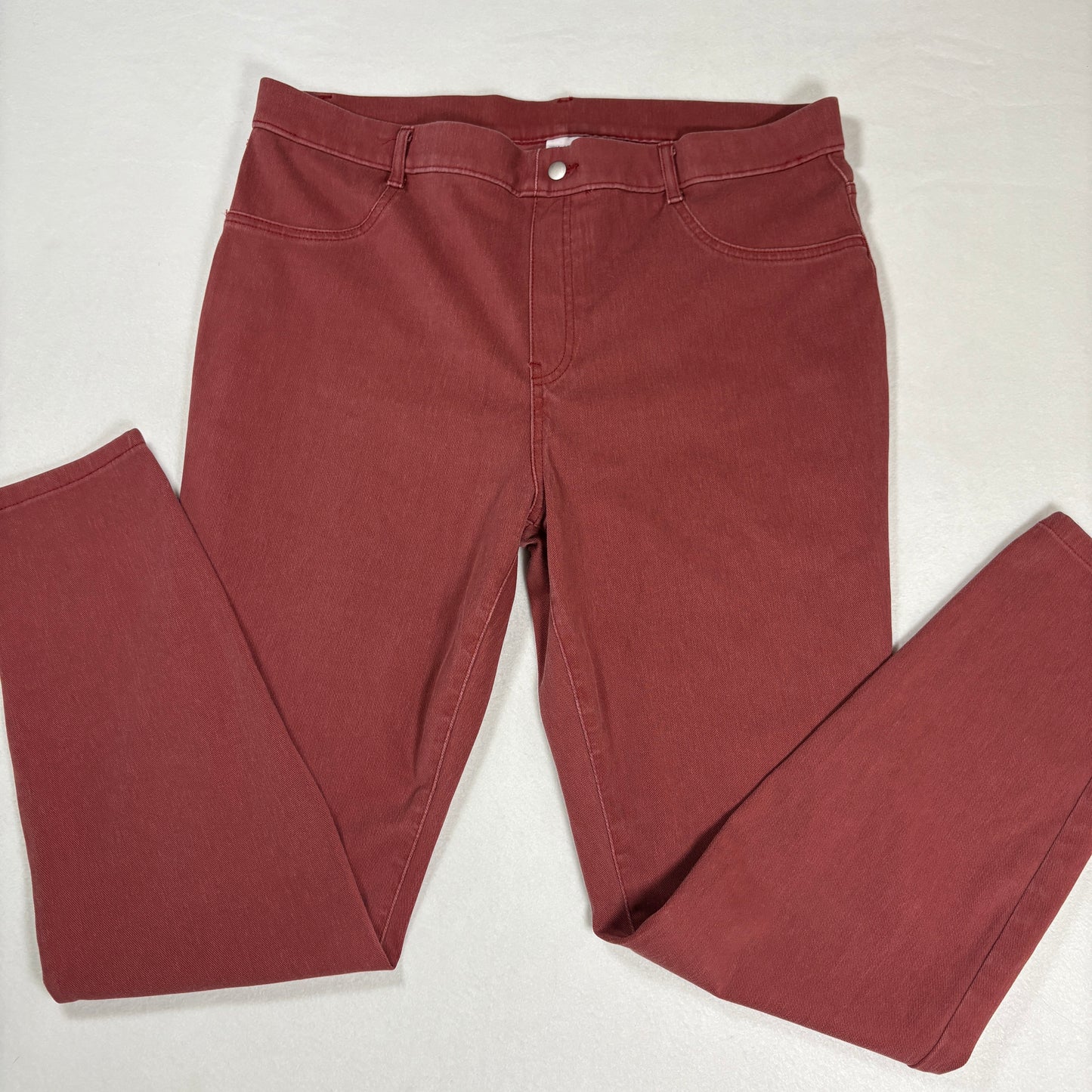 Time and Tru Womens Plus Size 20 Red Jeans Baggy Relaxed Fit Y2K Vintage Denim