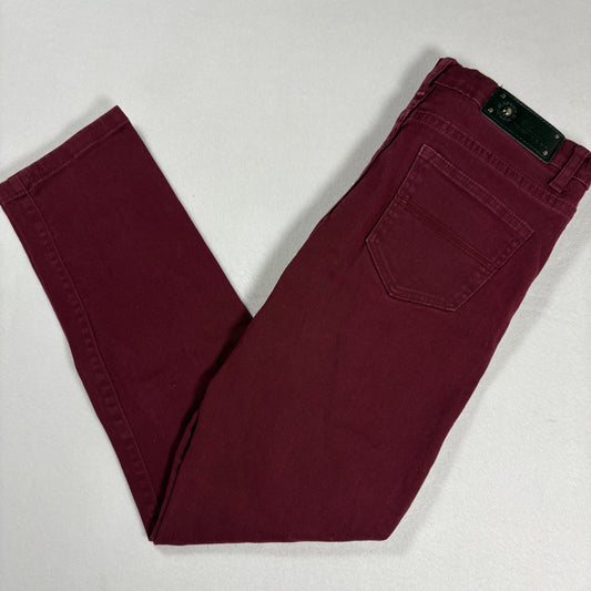The Next Movement Womens Jeans 30 Red Stretch Skinny Y2K Vintage Denim Pants