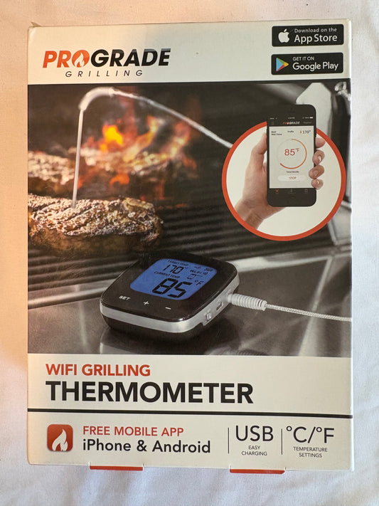 ProGrade WiFi Grilling Thermometer Meat Probe iPhone Android USB Temp Gauge