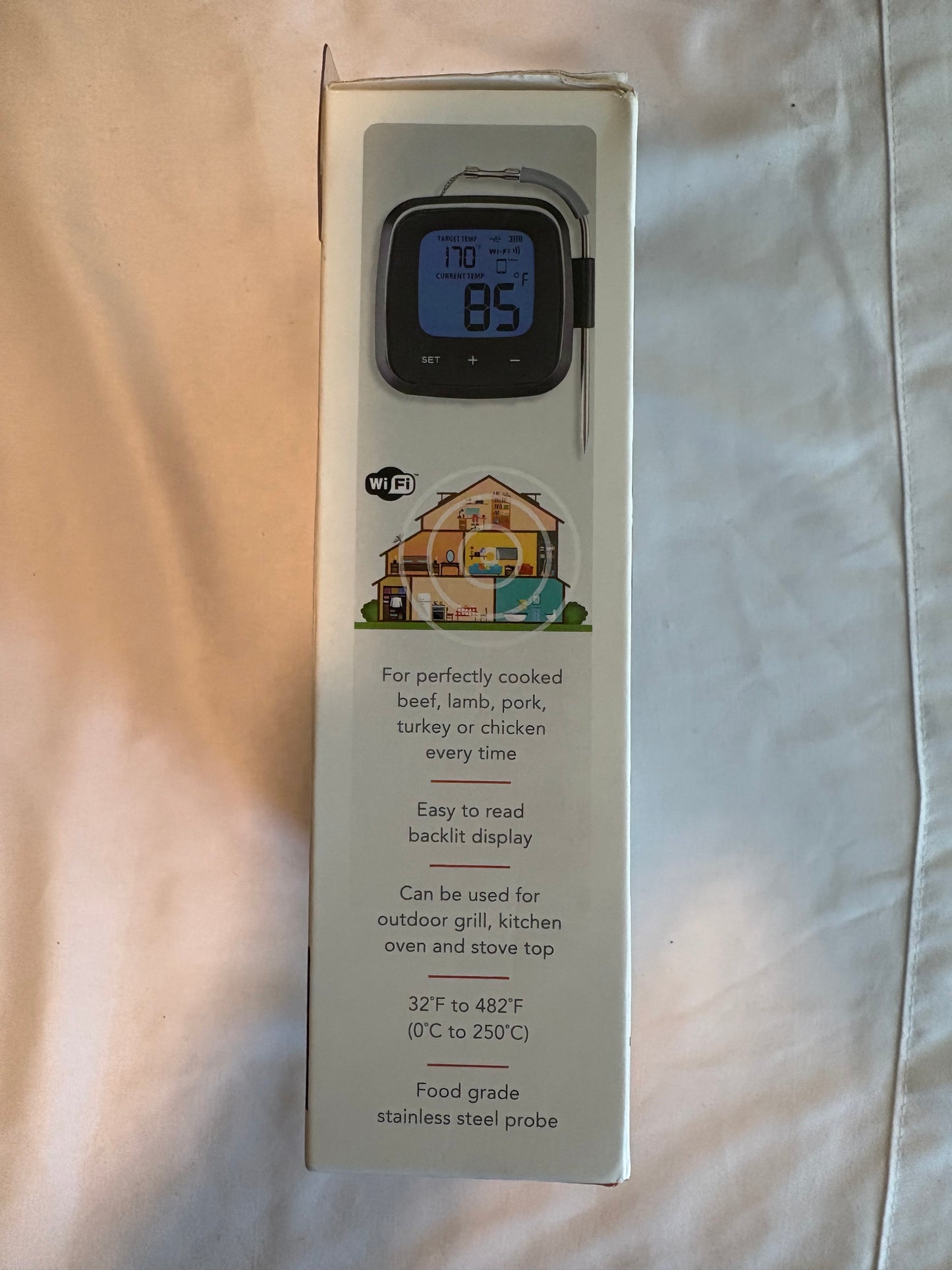 ProGrade WiFi Grilling Thermometer Meat Probe iPhone Android USB Temp Gauge