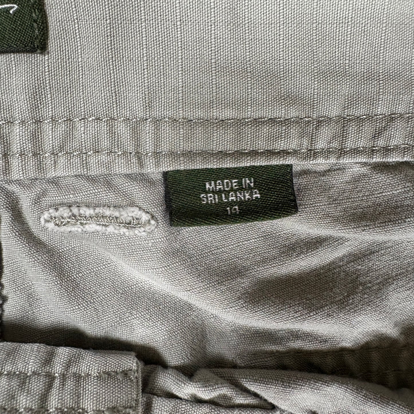 Eddie Bauer Womens Pants 14 Green Cargo Utility Relaxed Fit Outdoor Hiking