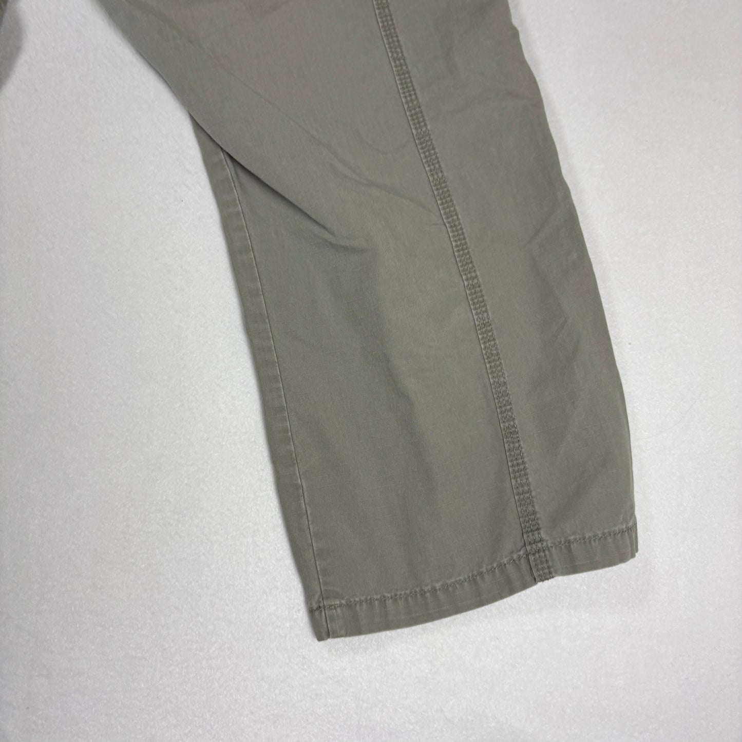 Eddie Bauer Womens Pants 14 Green Cargo Utility Relaxed Fit Outdoor Hiking