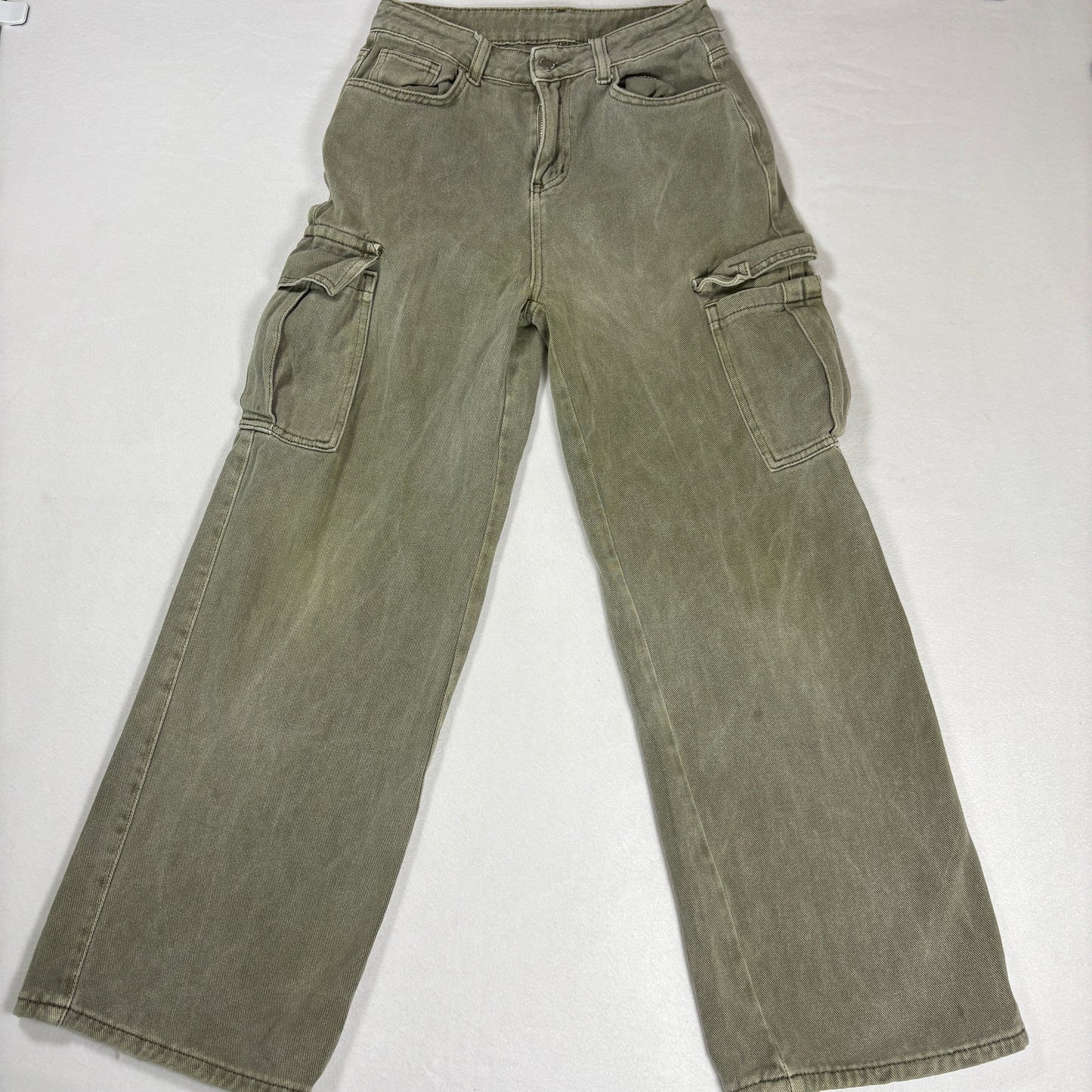Mens Cargo Pants Green 36x30 Utility Workwear Y2K Vintage Baggy Carpenter