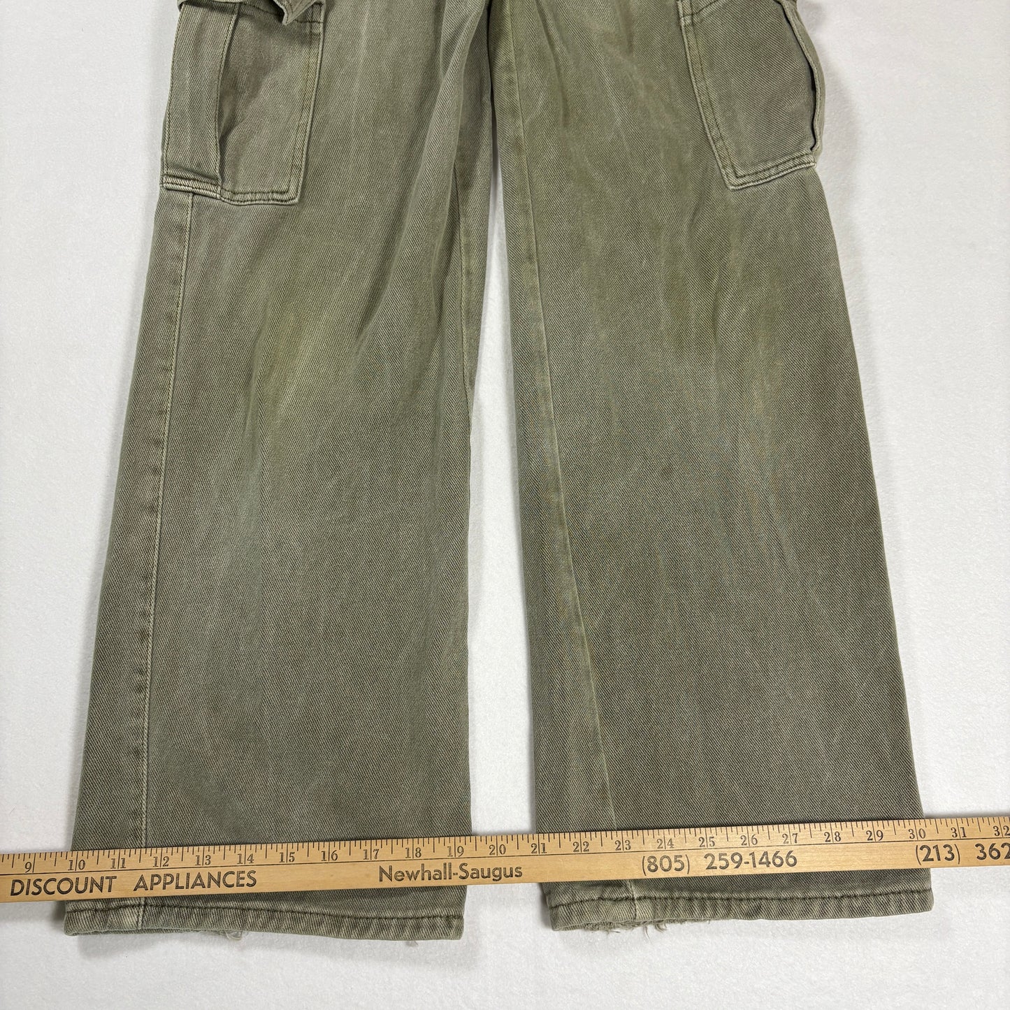 Mens Cargo Pants Green 36x30 Utility Workwear Y2K Vintage Baggy Carpenter