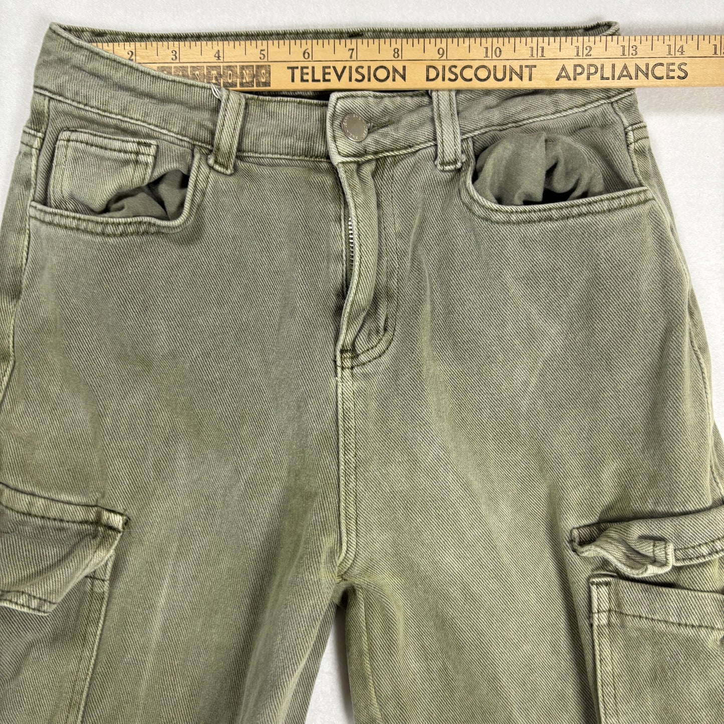 Mens Cargo Pants Green 36x30 Utility Workwear Y2K Vintage Baggy Carpenter