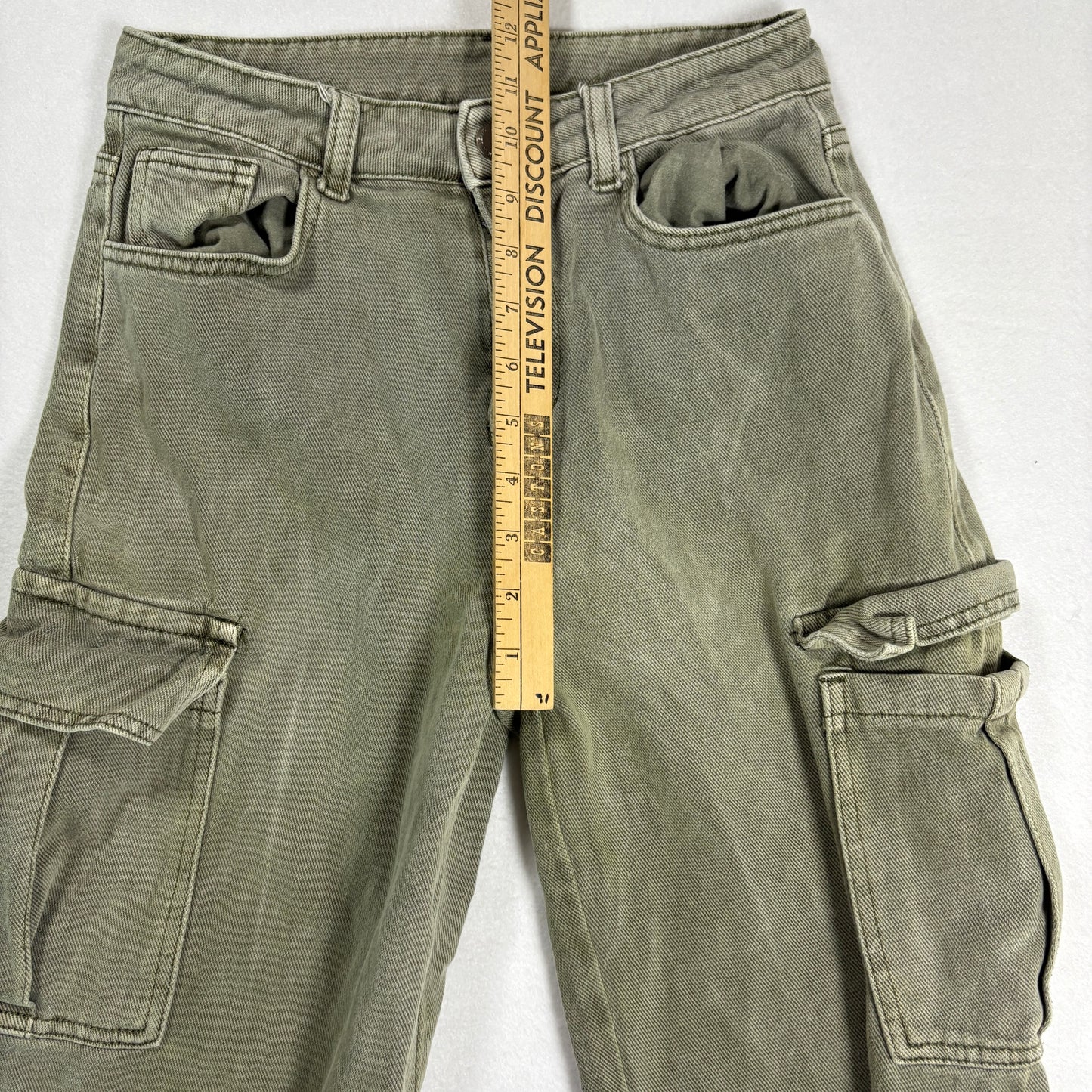 Mens Cargo Pants Green 36x30 Utility Workwear Y2K Vintage Baggy Carpenter