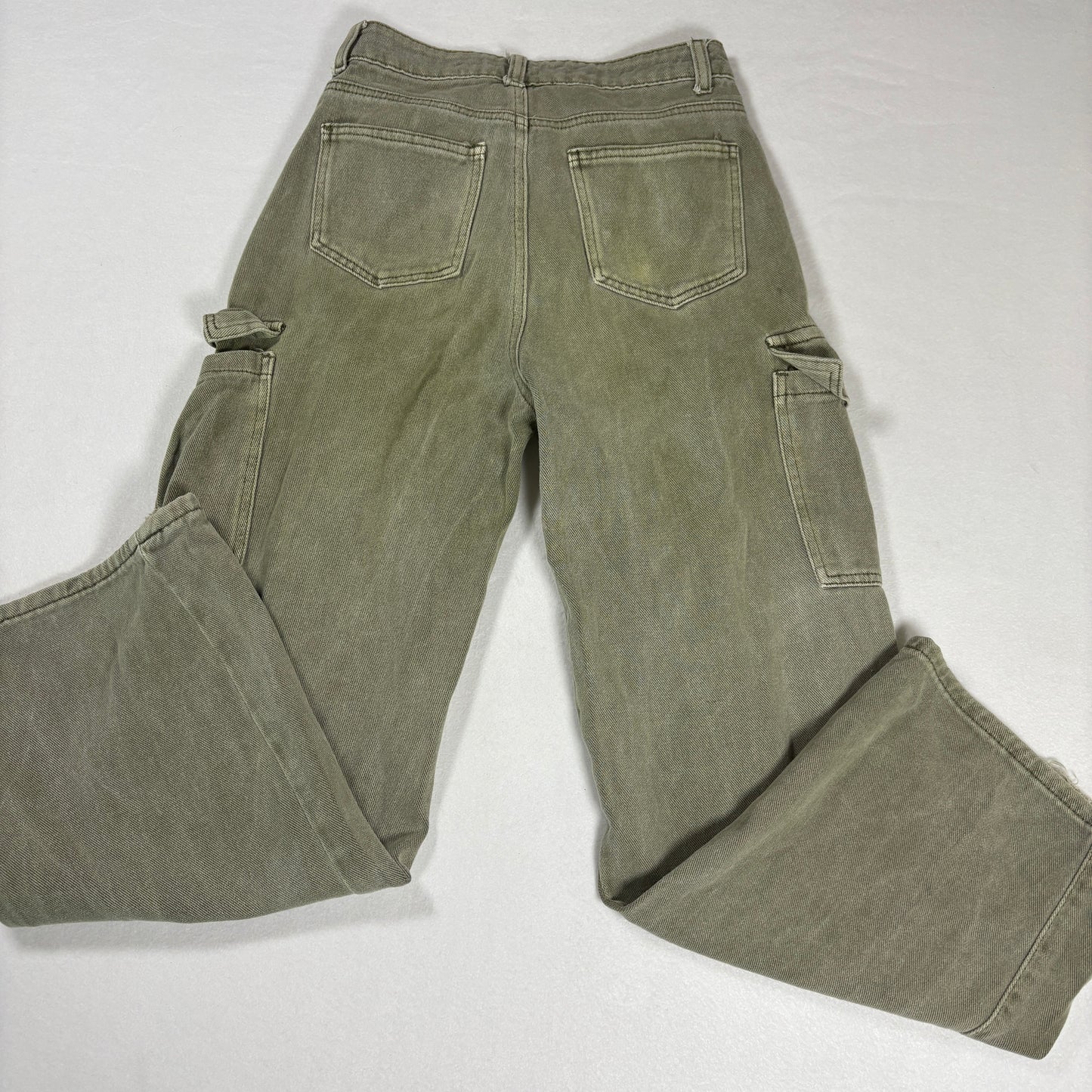 Mens Cargo Pants Green 36x30 Utility Workwear Y2K Vintage Baggy Carpenter