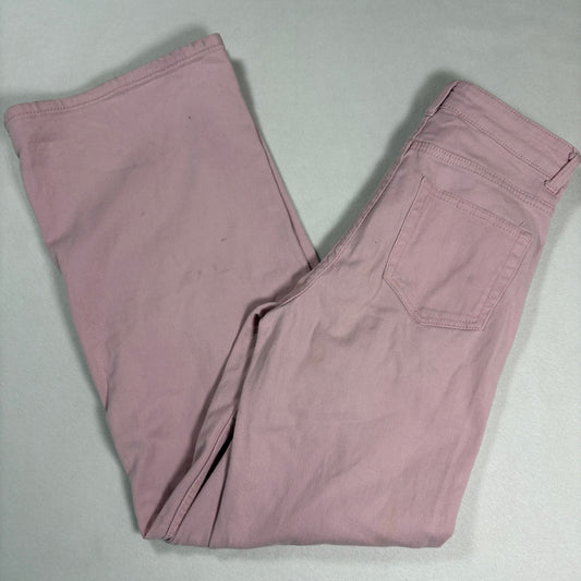 Womens Pink Jeans 32x30 Baggy Y2K 90s Wide Leg Vintage Denim Grunge Streetwear