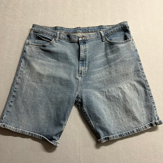 Wrangler Denim Shorts Light Wash Relaxed Fit Y2K Skater Size 42 Fits 40