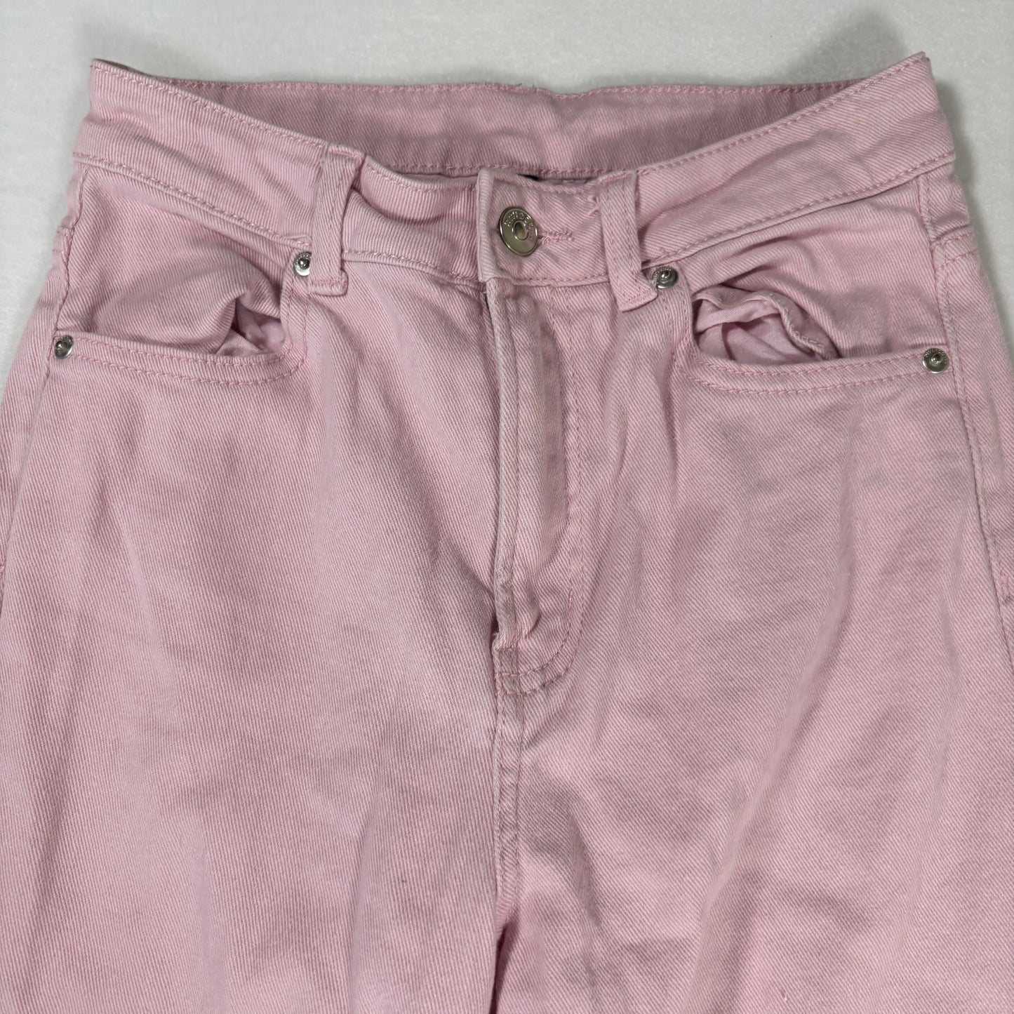 Womens Pink Jeans 32x30 Baggy Y2K 90s Wide Leg Vintage Denim Grunge Streetwear