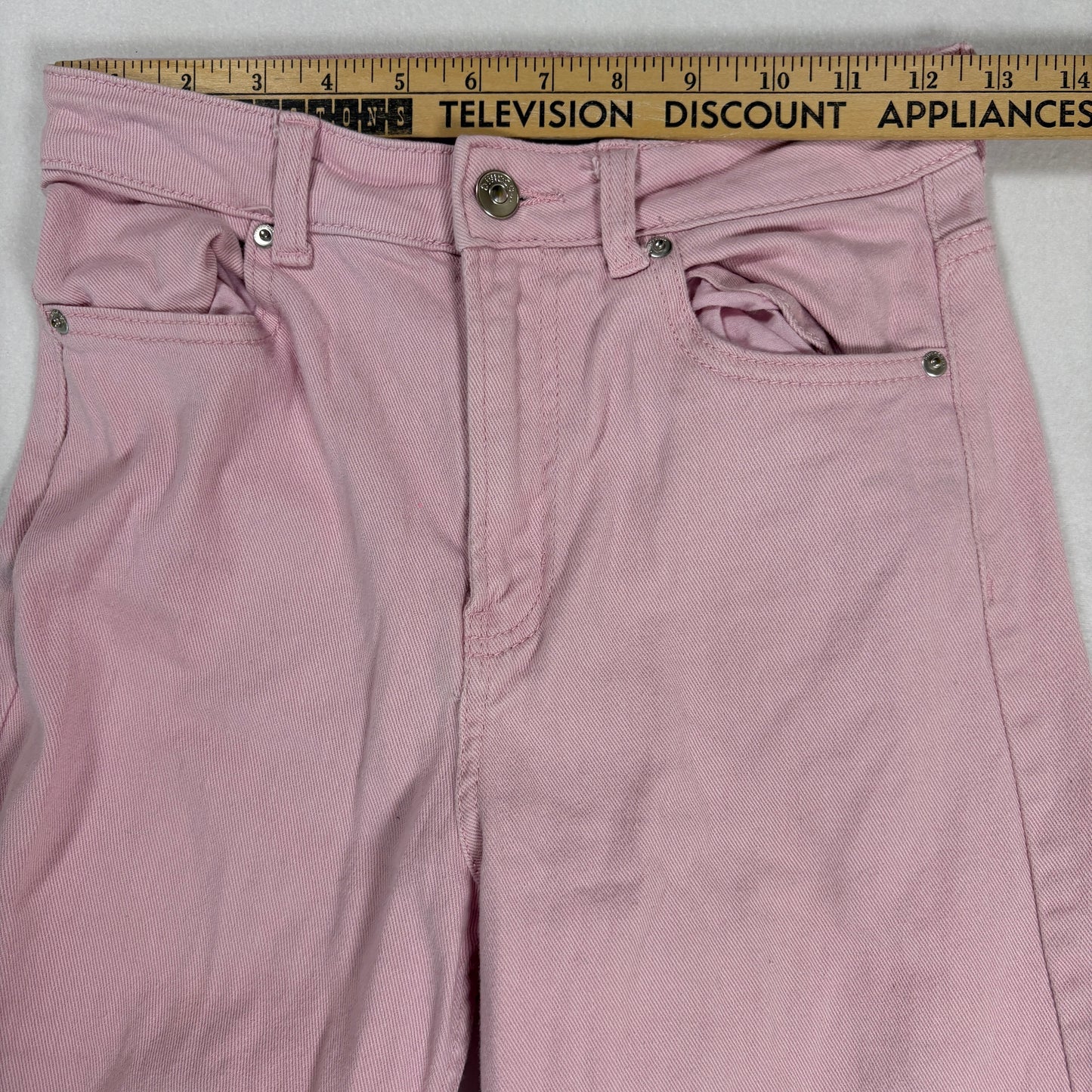 Womens Pink Jeans 32x30 Baggy Y2K 90s Wide Leg Vintage Denim Grunge Streetwear