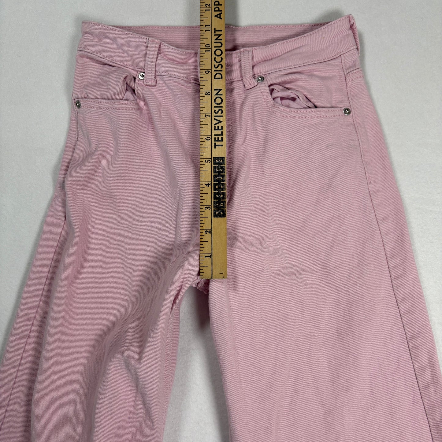 Womens Pink Jeans 32x30 Baggy Y2K 90s Wide Leg Vintage Denim Grunge Streetwear