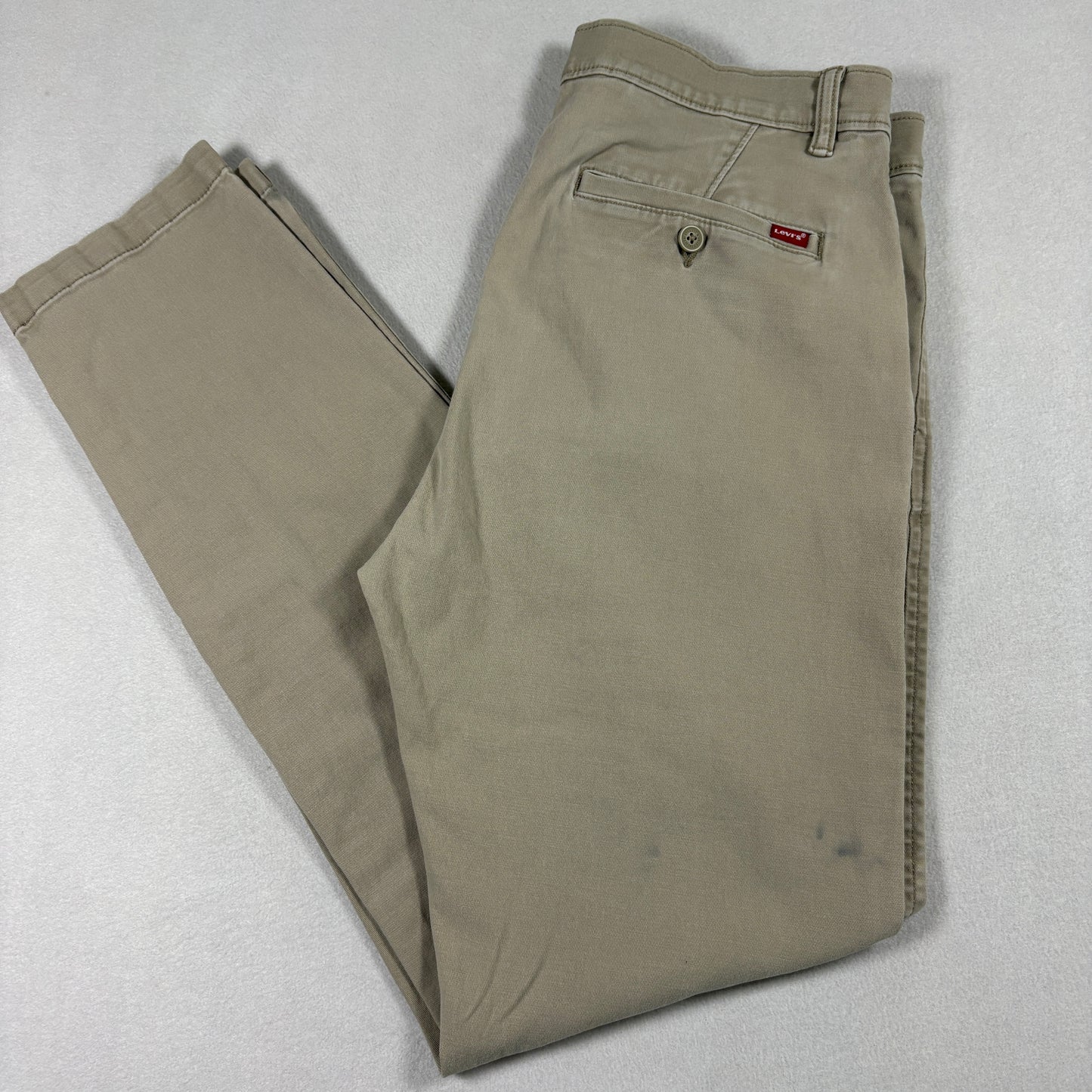 Levis Mens Pants 34x34 Khaki XX Chino Standard Taper Casual Workwear Flex