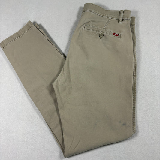 Levis Mens Pants 34x34 Khaki XX Chino Standard Taper Casual Workwear Flex