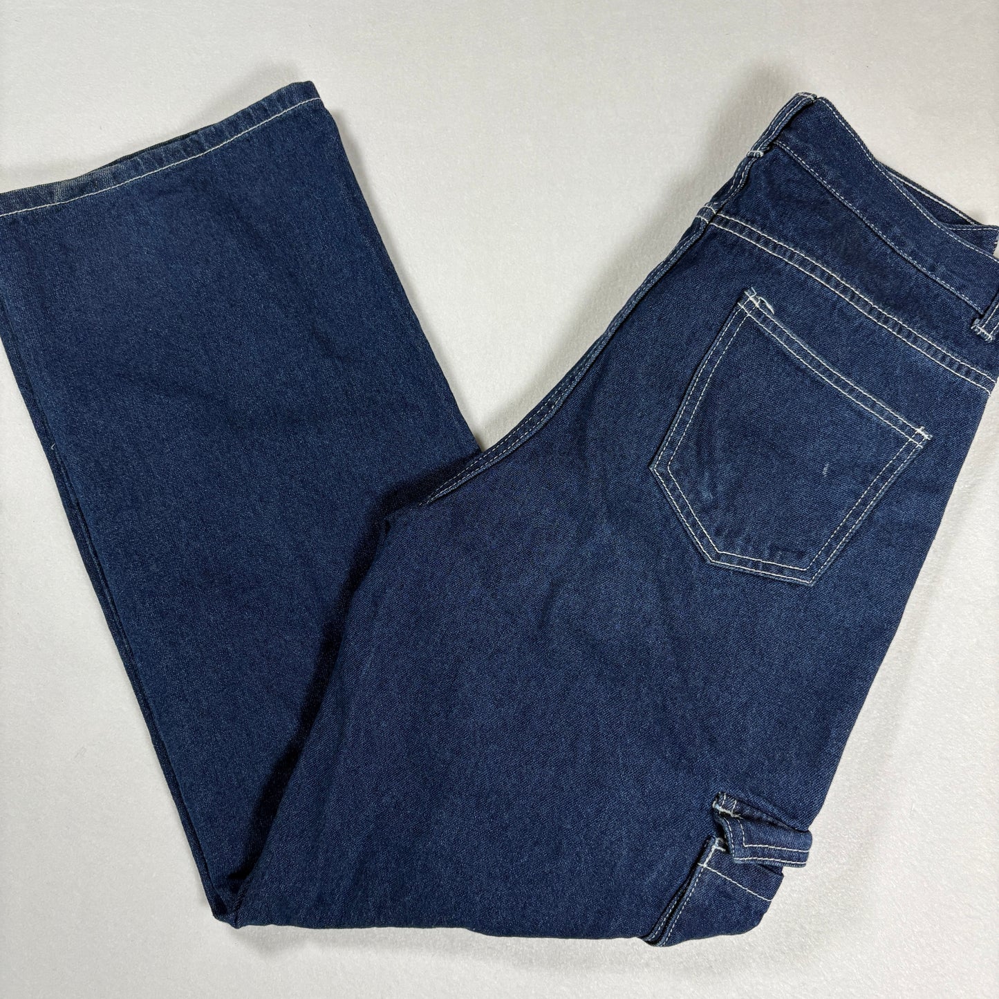 Dazy Womens Jeans XL Blue Baggy Cargo Y2K Wide Leg Carpenter Utility Denim