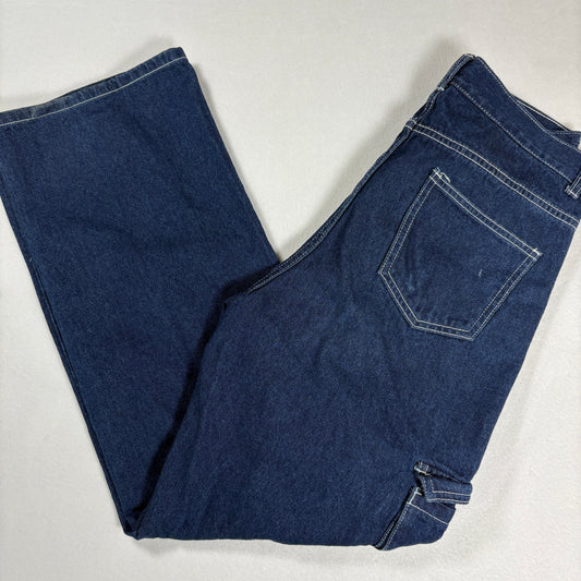 Dazy Womens Jeans XL Blue Baggy Cargo Y2K Wide Leg Carpenter Utility Denim