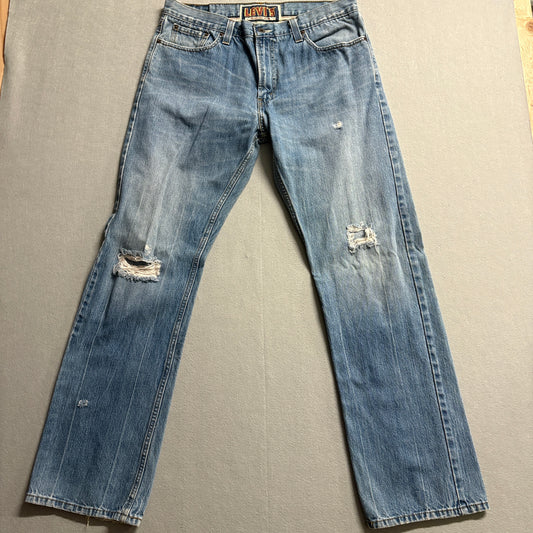 Levis 514 Slim Straight Distressed Jeans 32x32 Fits Like 35x31 Y2K Skate