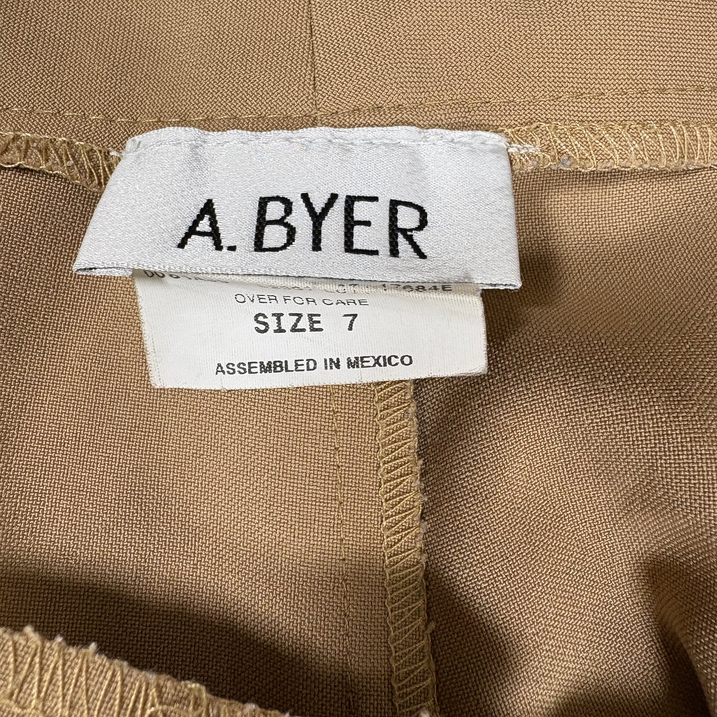 A Byer Womens Pants 7 Brown Dress Slacks Straight Leg Business Casual Workwear