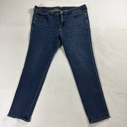 Skinny Stretch Denim Jeans Express Super Skinny Tag 36x30 Fits Like 35X27 Blue