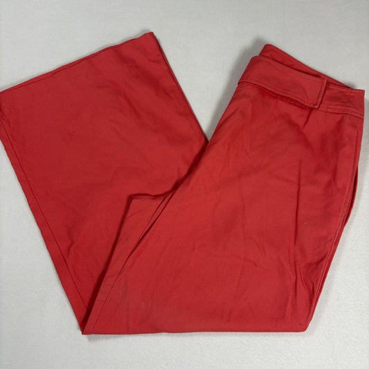 Work to Weekend Womens Pants 8 Red Flare Stretch Career Dress Slacks Y2K Retro