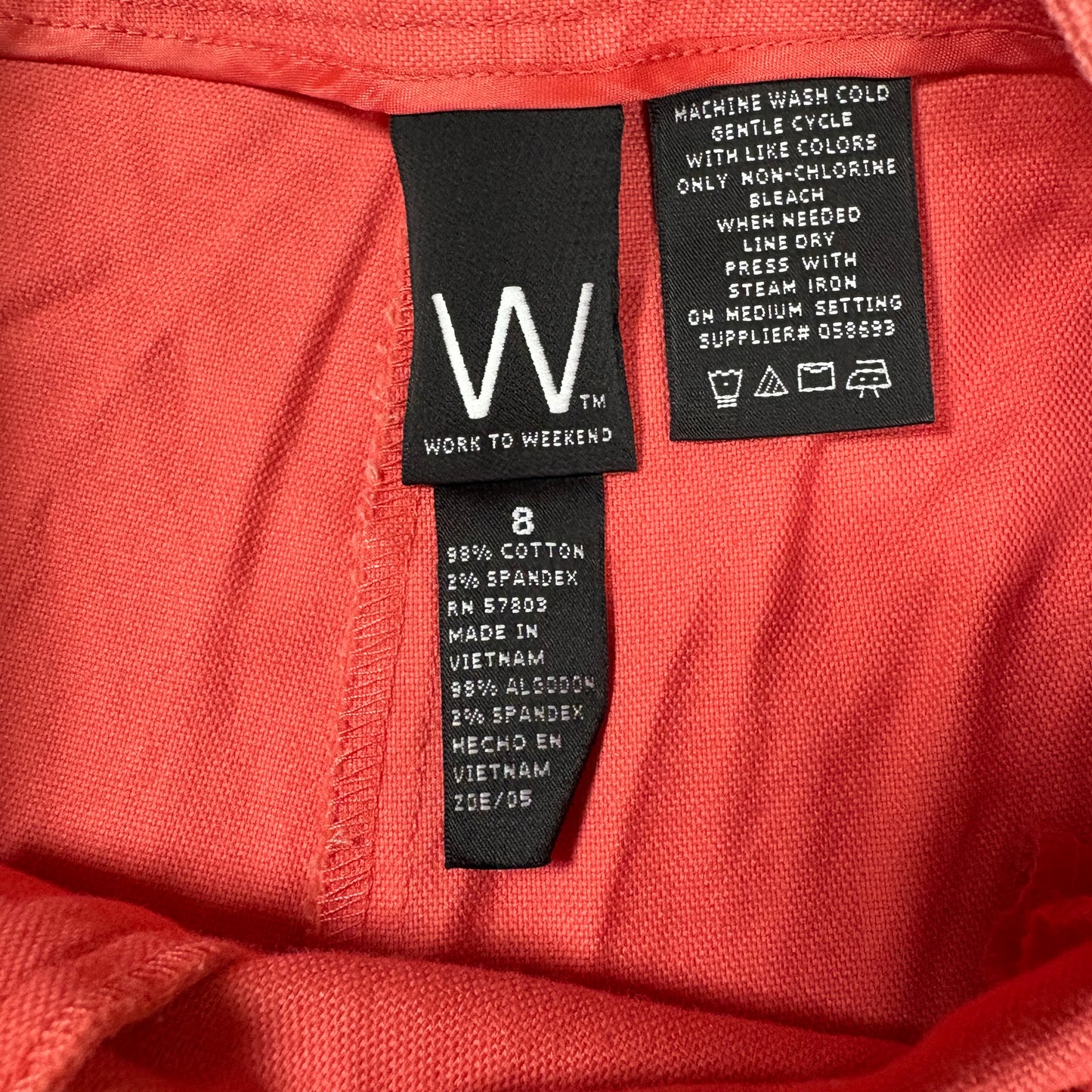 Work to Weekend Womens Pants 8 Red Flare Stretch Career Dress Slacks Y2K Retro