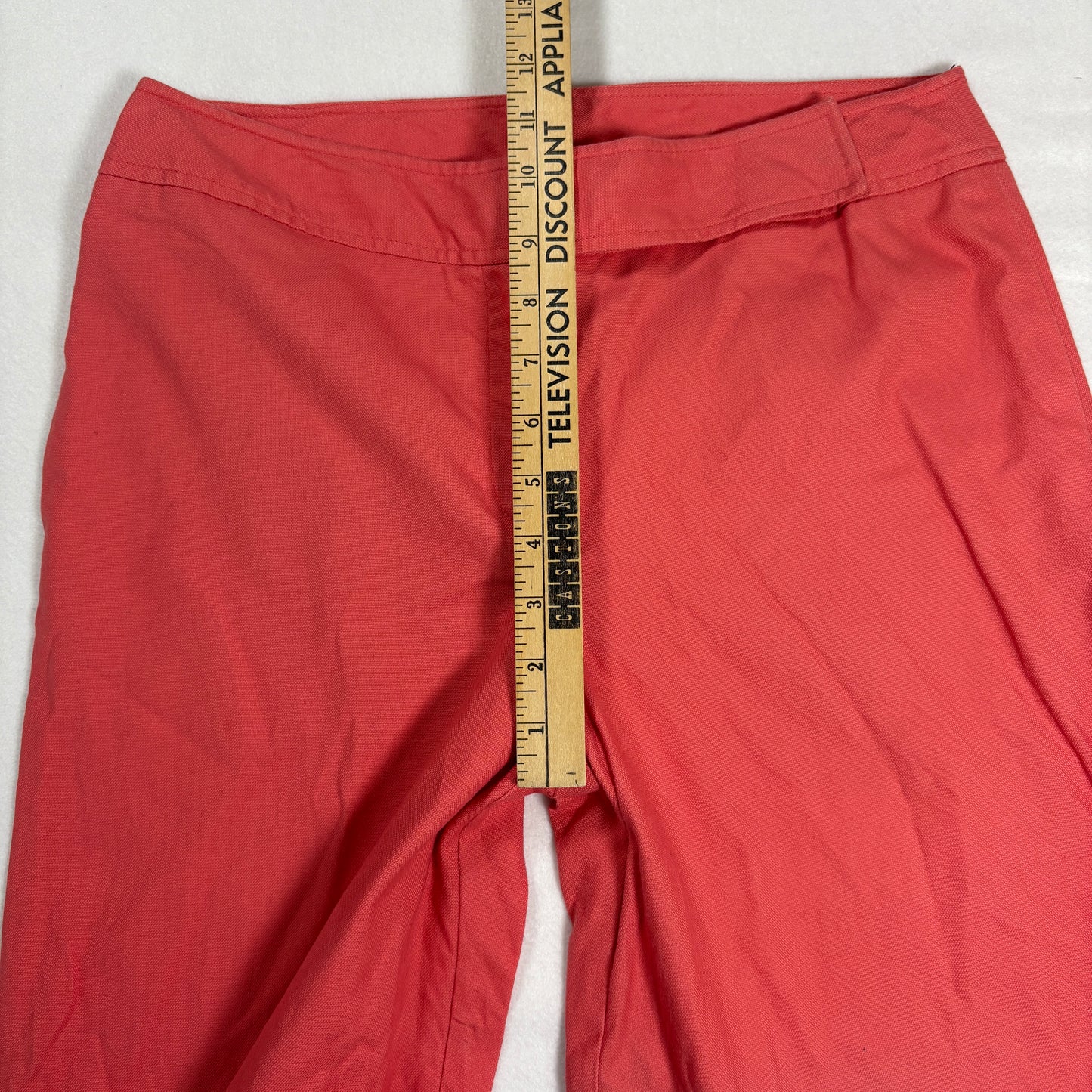 Work to Weekend Womens Pants 8 Red Flare Stretch Career Dress Slacks Y2K Retro