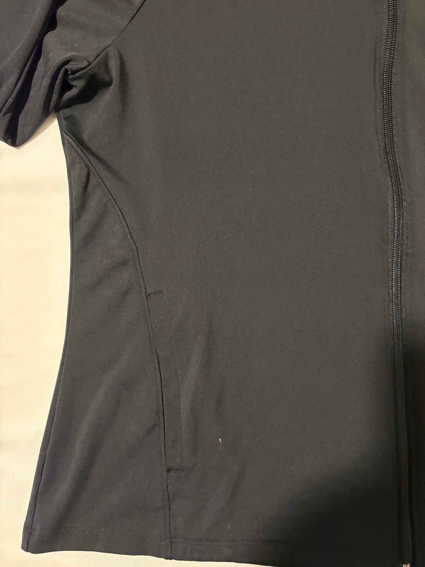 USC Trojans Women’s Full Zip Black Jacket Size M Stretch Fit 25” Length NCAA