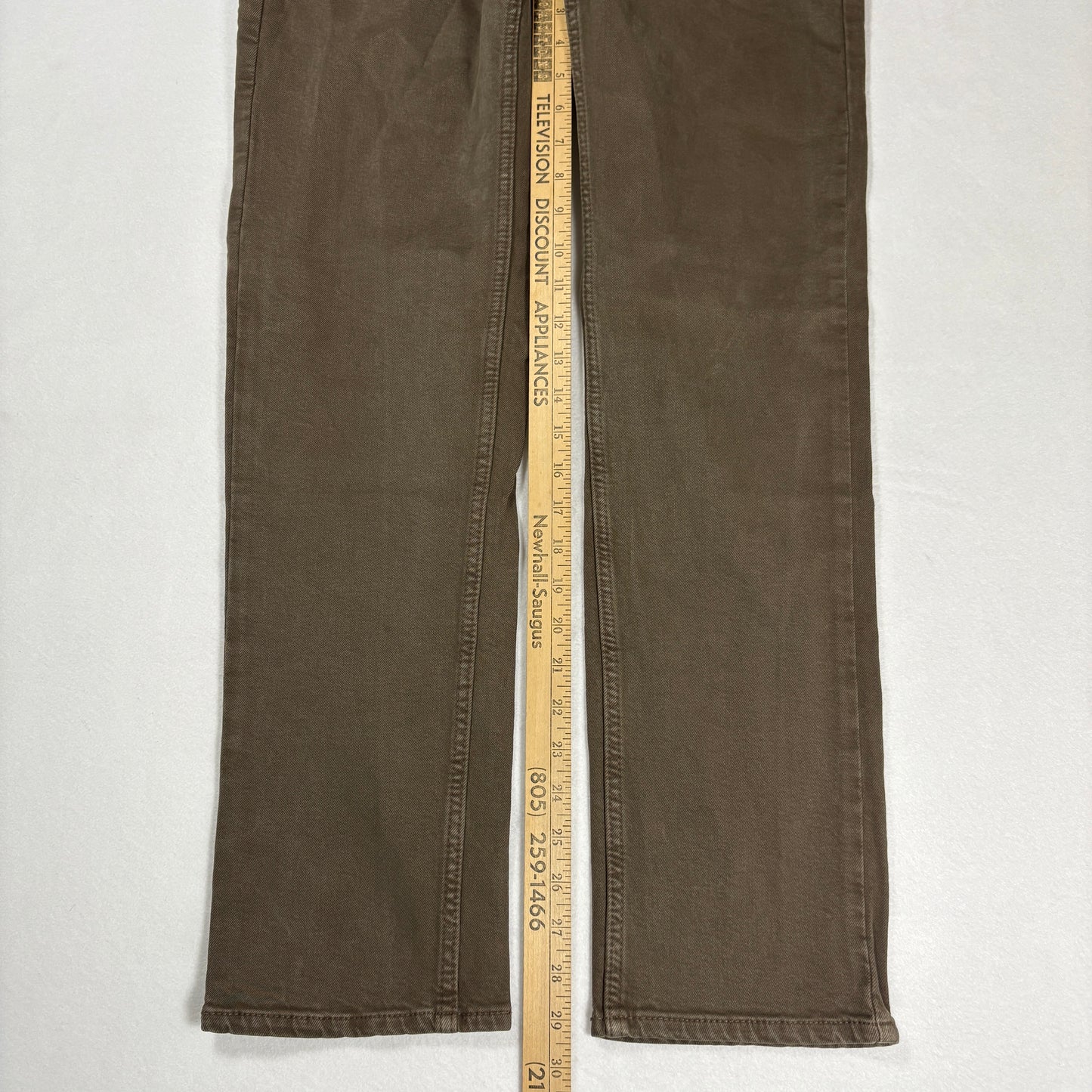 Hollister Mens Jeans 31x32 Brown Slim Straight Epic Flex Denim Pants Y2K Baggy