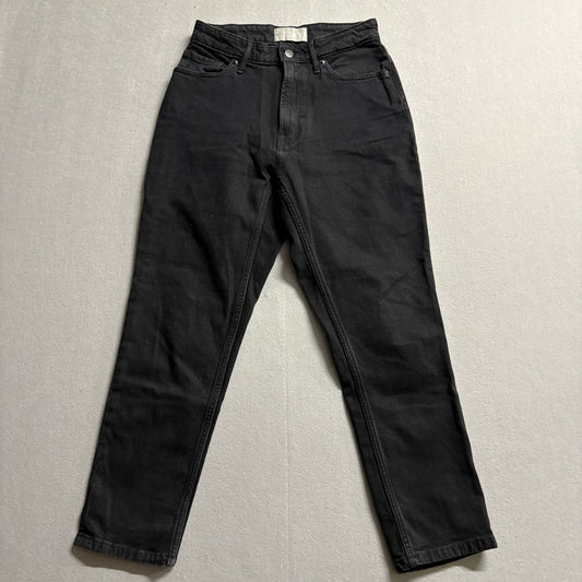 Everlane High Rise Skinny Jeans Black Denim Tag 29 Fits Like 27X26 Stretch