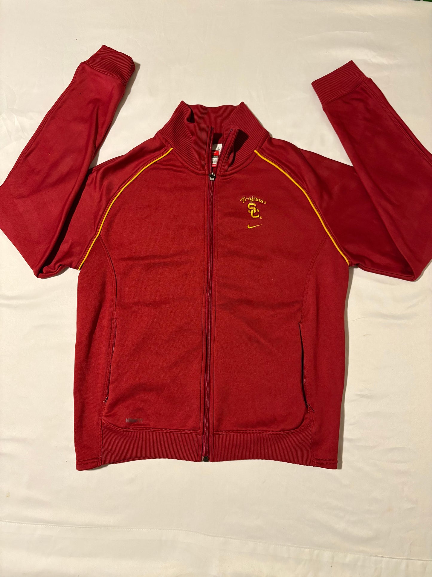 USC Trojans Nike Track Jacket Men’s Large Red Zip-Up NCAA Team Full Zip L