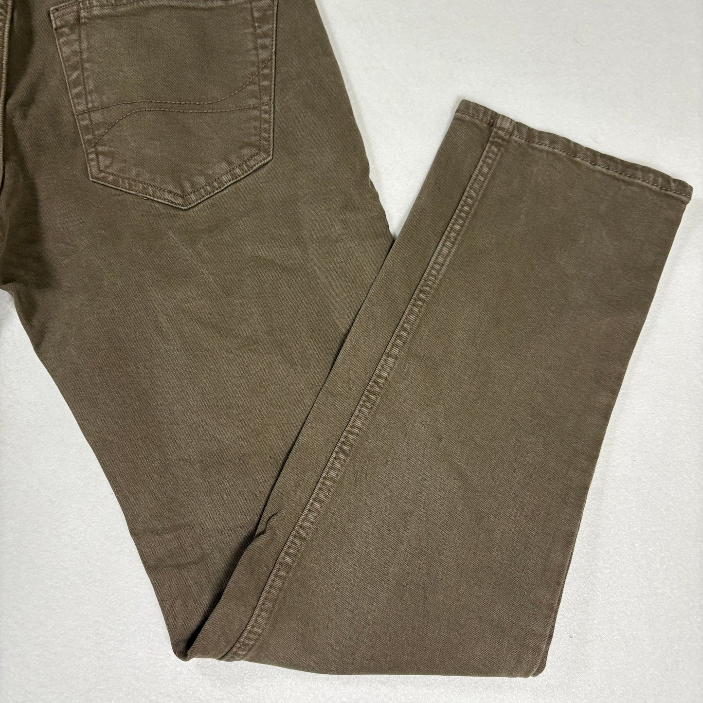 Hollister Mens Jeans 31x32 Brown Slim Straight Epic Flex Denim Pants Y2K Baggy
