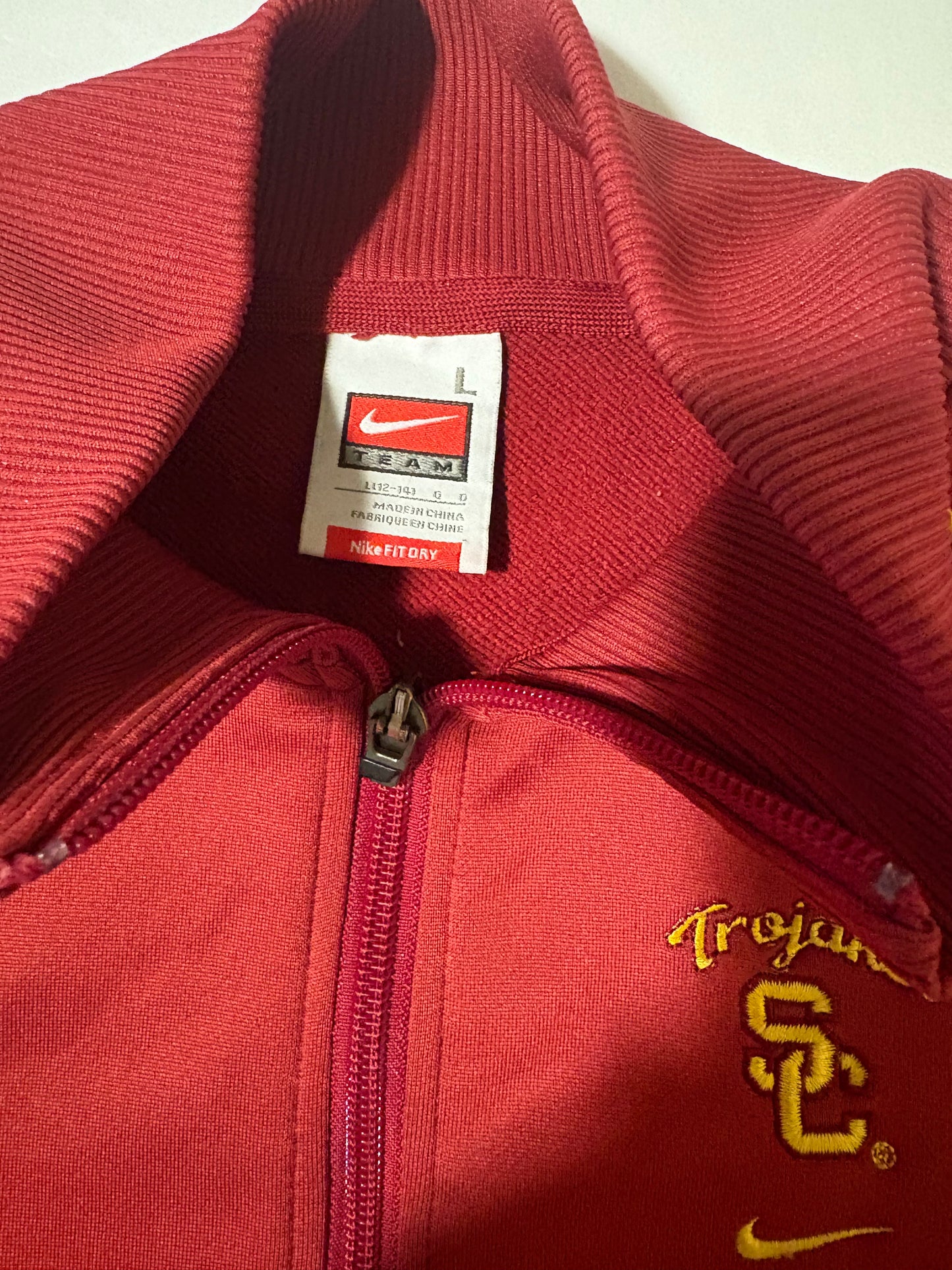 USC Trojans Nike Track Jacket Men’s Large Red Zip-Up NCAA Team Full Zip L