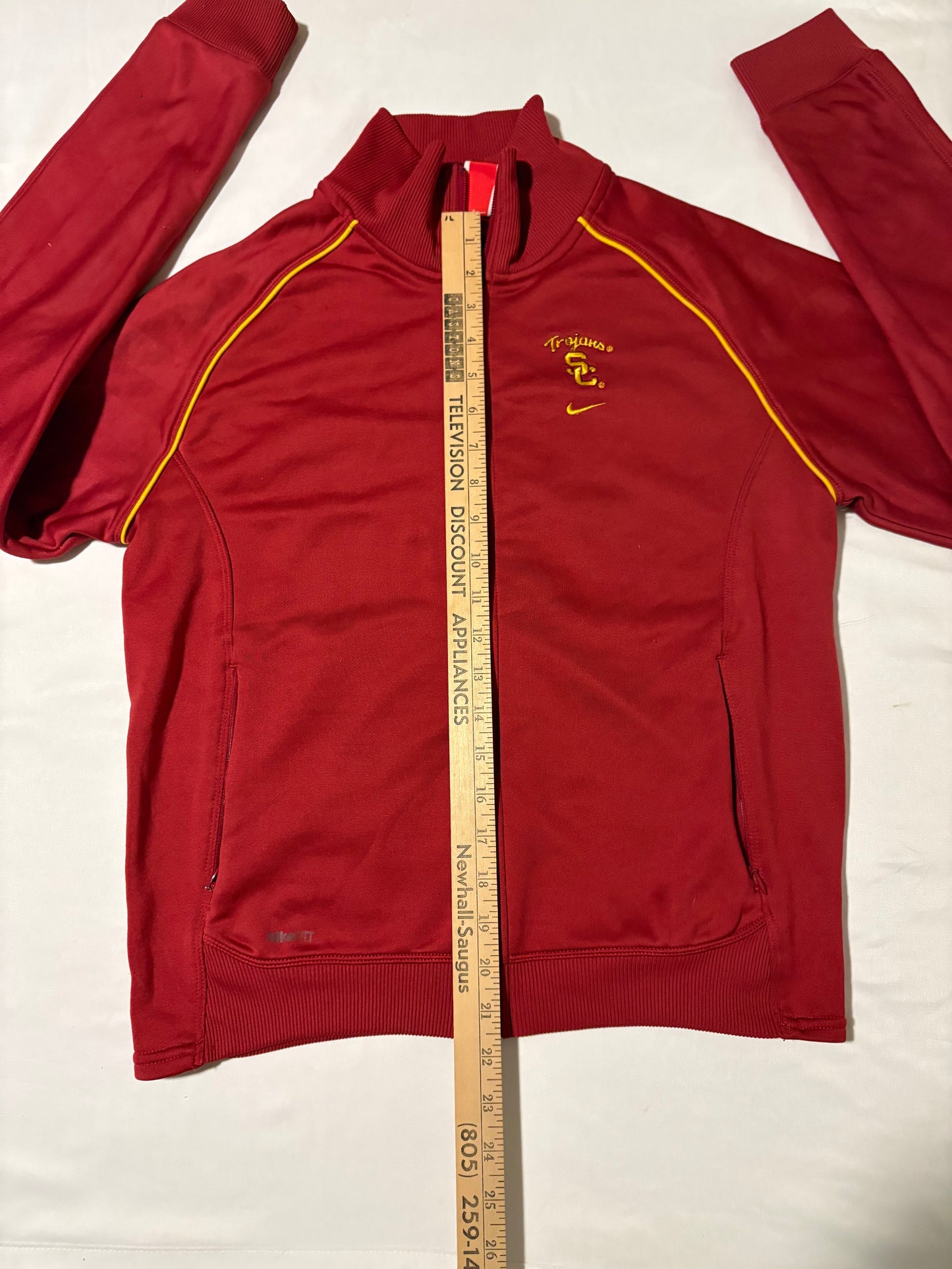 USC Trojans Nike Track Jacket Men’s Large Red Zip-Up NCAA Team Full Zip L