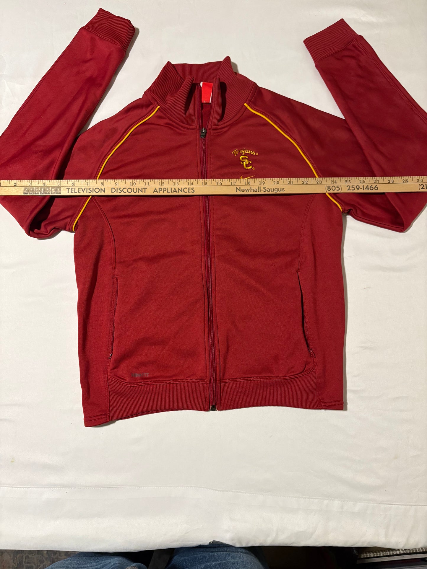 USC Trojans Nike Track Jacket Men’s Large Red Zip-Up NCAA Team Full Zip L